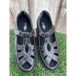 New Z-Coil Black Leather Mary Jane Pain Relief Comfort Spring Shoes Women's 9